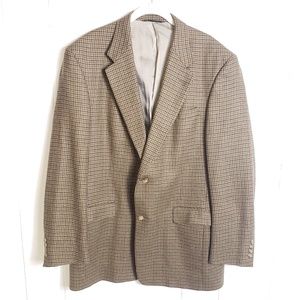 Burberry 2 Button Wool Houndstooth Blazer